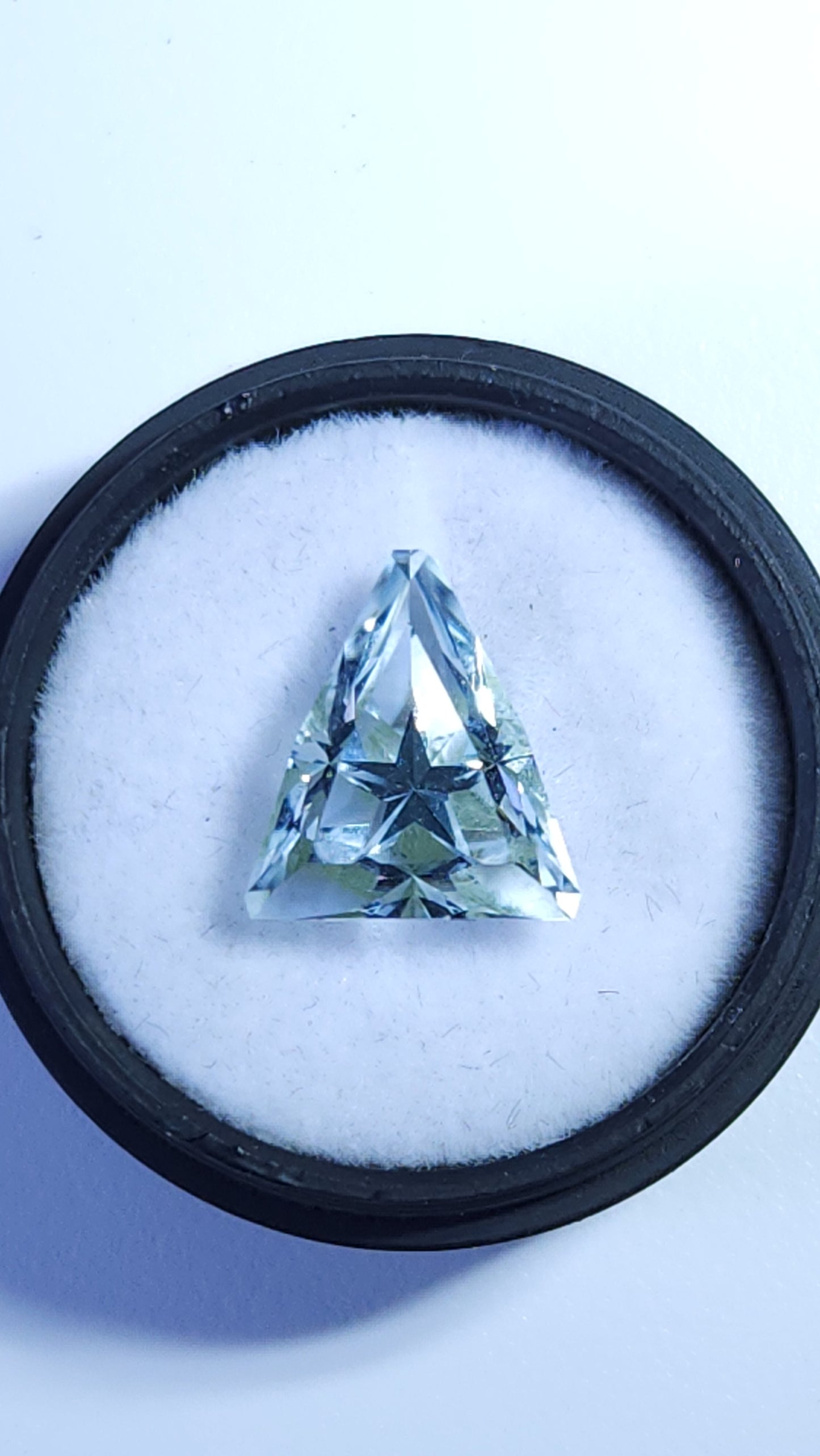 7.06ct light Blue Mason County, Texas Topaz, star cut.