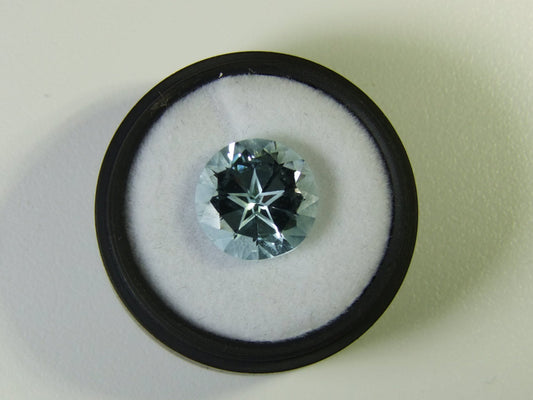 5.59ct Natural Blue Mason County, Texas Topaz, double star brilliant cut.